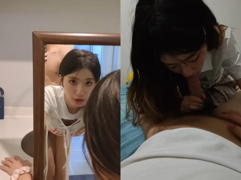 Chị thiên thần doggy trước gương sướng điên cuồng